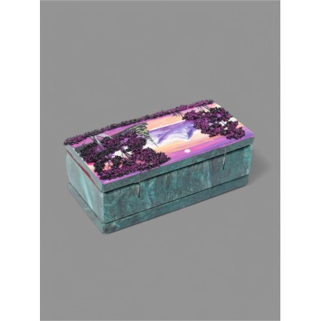 Casket "Night" 15x7x5.5 cm, stone baby, coil-16