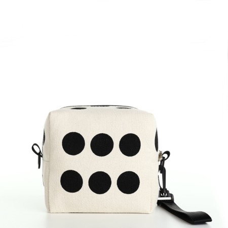 Bag Tap Cube, 16*15.5*15.5, lightning departure, string, white/black peas-2