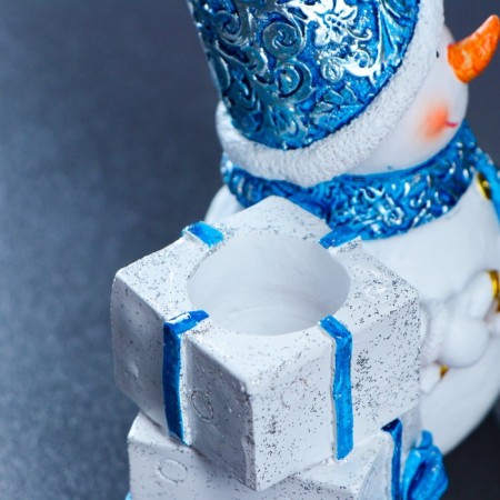 Figure Climber "Snowman" Blue 12x6x14cm-3