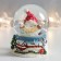 Souvenir Polystone Water Ball "Santa Claus - Harmonist" 7x6.7x8.8 cm