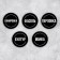 A set of paper stickers for cans "for cereals", 20 pcs, black, 6 x 6 cm