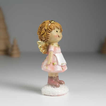 Polystone souvenir "Angel in a pink dress and apron" MIX 4.5x3.5x9.5 cm-3