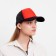 Baseball cap with minaku grid, red color, size 56-58
