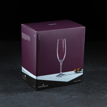 A set of glasses for champagne Bohemia Crystal Olivia, 190 ml, 6 pcs-1