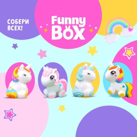 Set for children Funny Box "Pony", set: rainbow, instructions, stickers, mix-1