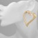 Earrings Metal "Heart" stencil, contour, color gold