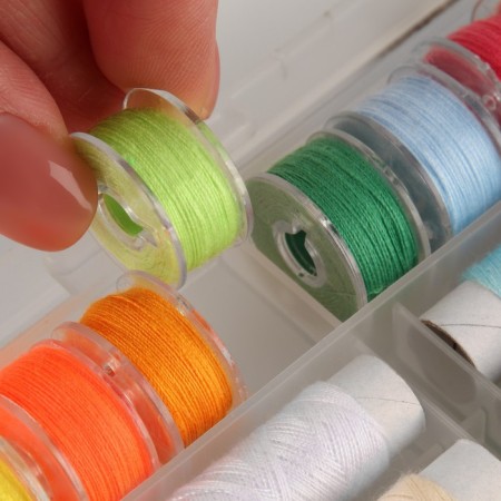 Set of sewing threads, 40/2, 20 m, 64 pcs, in the organizer, color colorful color-4