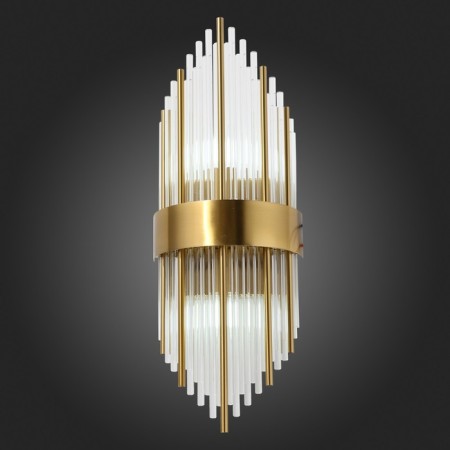 Wall lamp ST LUCE. SL1158.301.02. Nitido. 2x60 watts, E14, 20x54 cm, brass color-10