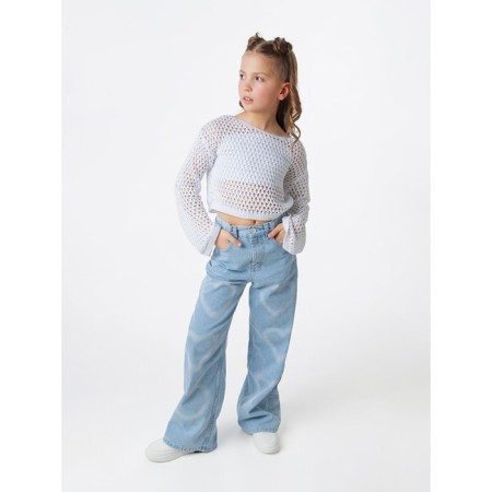 Sweater Children's Amarobaby Lattice, height 134 cm, white color-11