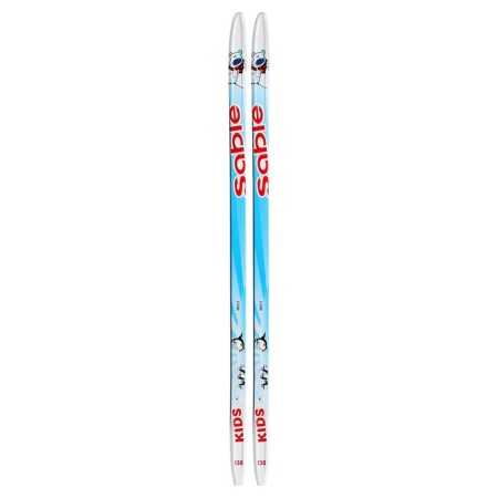 Plastic skis, 130 cm, with a notch, MIX color-7