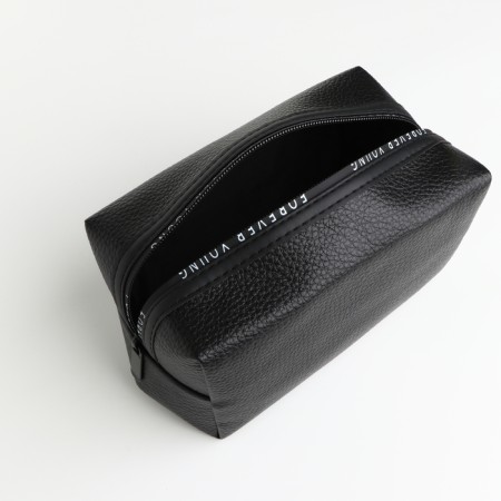 Cosmetic bag with lightning, black color-2