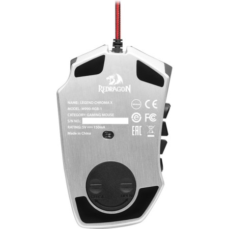 Mouse Redragon Legend Chroma X, Western, optical, Besmo, RGB, 1600 DPI, 500 mAh, USB, Black-6