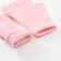 Children's gloves minku "plain", col. Light pink, district 16 (10-12 years)