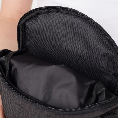 Sling bag ZFTS, from textiles, black color-5