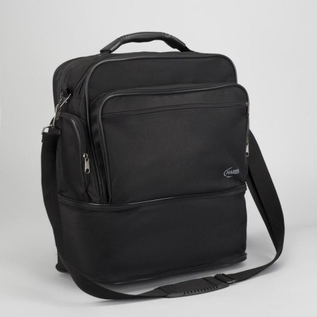 Male bag on lightning, luris, long belt, black color-5