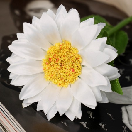 Artificial flowers "Herbera silk Galant" 45x9 cm, white-1