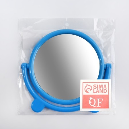 Mirror desktop "circle", D mirror surface 13.5 cm, blue color-4