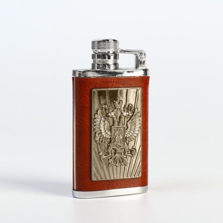 Gas lighter "Coat of arms on a flask", Piezo, 6.5 x 3 cm, mix