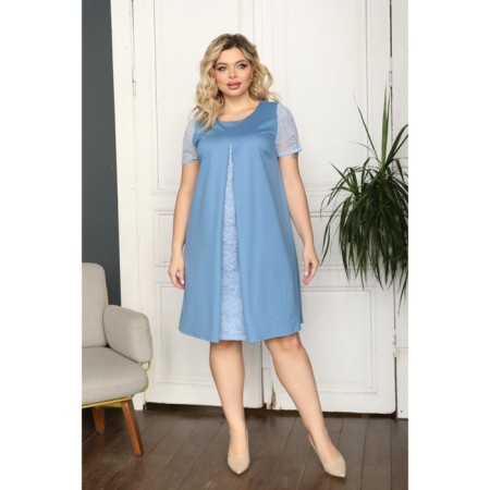 Women's dress, size 52, blue color-10