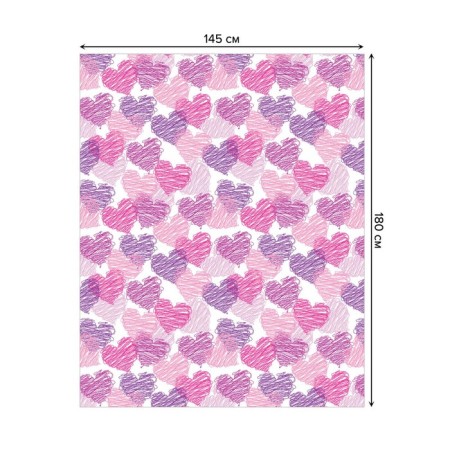 The tablecloth "shallow hearts", rectangular, Saten, size 145x180 cm-1