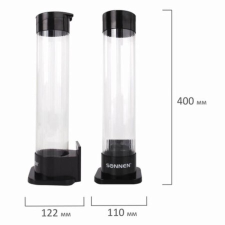 Стаканодержатель SONNEN BL-70M, 70 стаканов, на винтах, черный-1