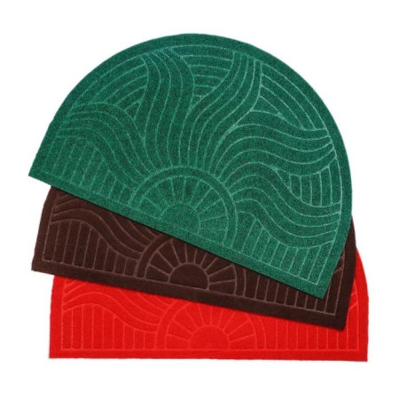 Mat with a moisture -drowning half -rounded without a trim “sun”, 40 × 60 cm, color mix-5