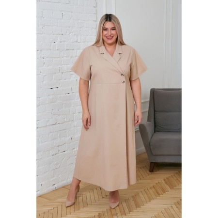 Female dress, size 60, beige color-1