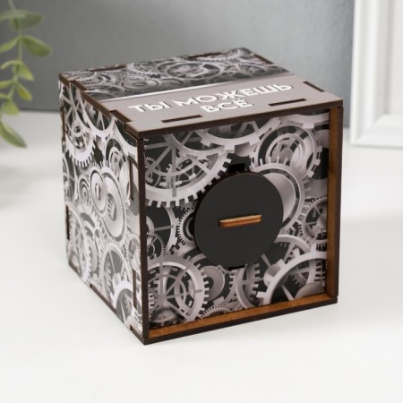 Piggy bank Cube "You can do everything" 10x10x10 cm-5