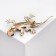 Brooch "Lizard" Dark, black color in gold