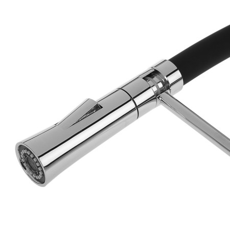 Accoona A4890F-1 kitchen mixer, single-leaf, brass, black/chromium-2