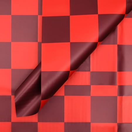 Flower film "Chess", red, 0.58 x 0.58 m