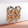 Earrings "chain" flat links, color gold