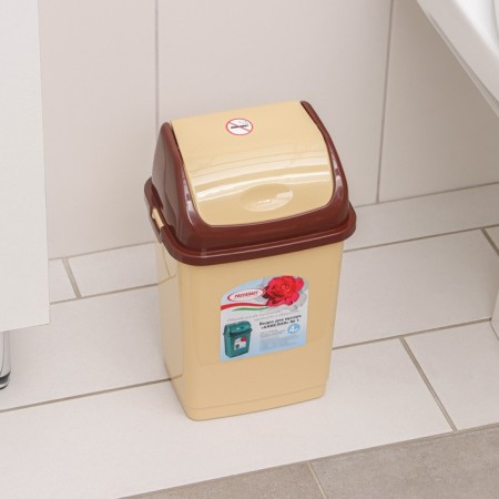 Contamer container "Camellia", 4 l, beige/brown color-1