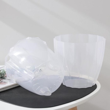Kashpo for flowers with an insert “flute”, 3 l, the color is transparent-3