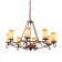 Suspended EVOLUCE lamp. SL122.303.08. Ancora. 8x60 watts, E14, 75x75x48 cm, brown color