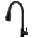 Fashun A56109-7 kitchen mixer, single-leaf, with retractable watering can, stainless steel, black