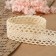 Knitted lace, 38 mm × 15 ± 1 m, beige color