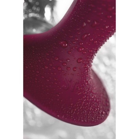Satiffyer Double Ball-R phallimitator, 18 cm, silicone, red color-5