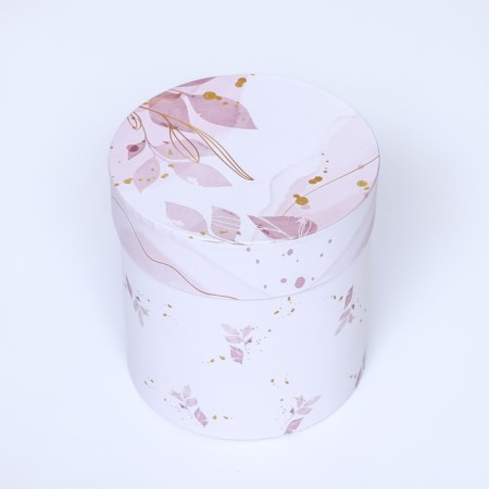 Set of round boxes 5 in 1 "delicate image", 20 x 20 -14 x 14 cm-4