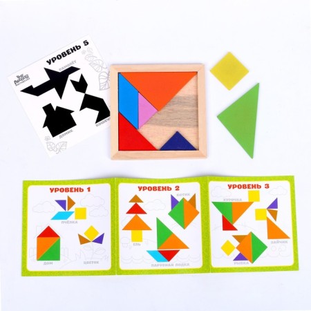 Puzzle "Tangram", letters and numbers-2