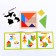 Puzzle "Tangram", letters and numbers