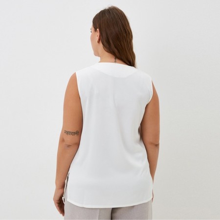 Топ шелковый MIST plus-size, р. 50, молочный-2