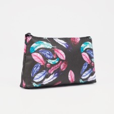 Cosmetic bag with lightning, black color