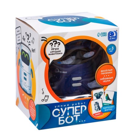 Interactive robot "Super Bot", Russian voiceing, light effects, blue color-6