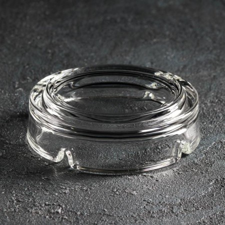 Glass ashtray "Round", D = 10.6 cm-2