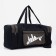 Road bag, 3 parts on zippers, external pocket, long belt, black color/hucky