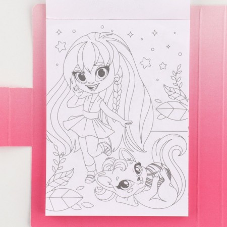 Set in a postcard: a tear -off block with tasks and pencils "Princess Dream"-5