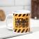 Sublimation mug "Ilya" Cherno-yellow, 320 ml, with application