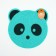 2-in-1 rug for a bowl/toilet for animals "Panda", 30 x 30 cm, turquoise