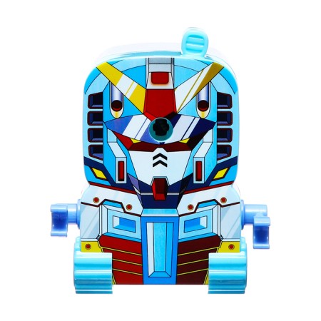 Mechanical sharpener with container, blue robot-2